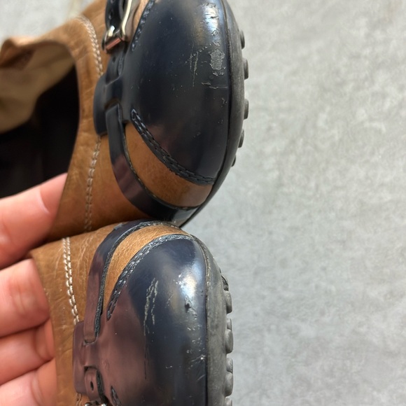 Moving Sale | TOD'S Leather Scrunch Ballet Flats Brown Dark 8.5 with orginal bag - Picture 2 of 15